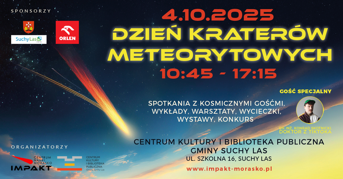 Dzie Krater w Meteorytowych Morasko 2025 Centrum Nauki Impakt Morasko dzie-krater-w-meteorytowych-morasko-2025-centrum-nauki-impakt-morasko