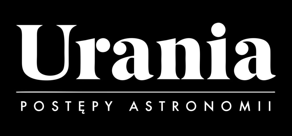 Urania winieta biala tlo czarne